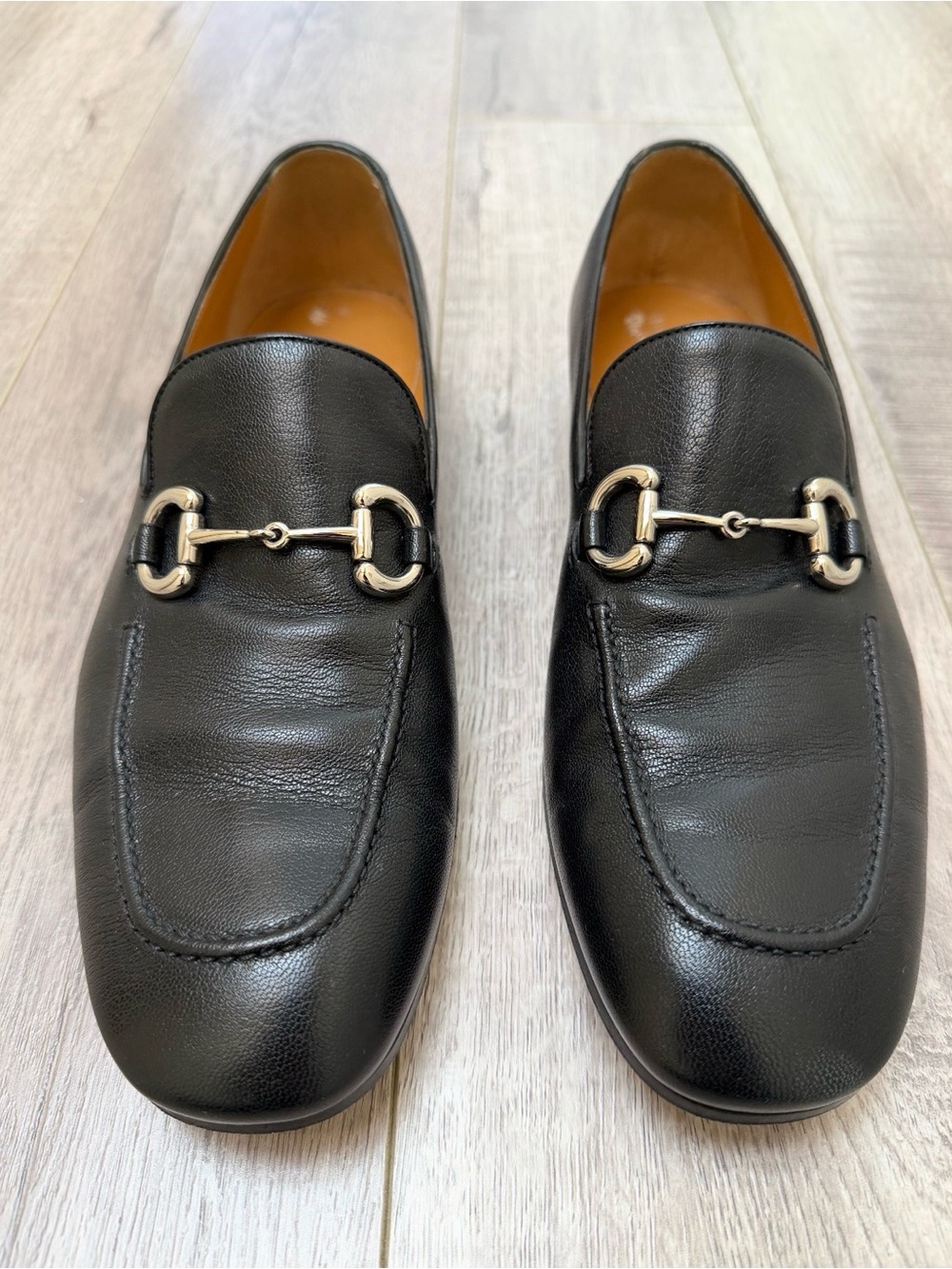 Gucci Quentin Horsebit Leather Loafers Black Mens 8.5 US 9 w/ Box